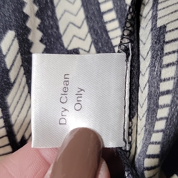 Parker "Molly" Strapless Black & Ivory Geo Print Dress, Size Tag Removed. - Picture 13 of 13